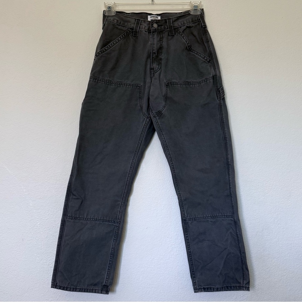 Levi Strauss Signature Gold Men's Double Knee Work Carpenter Pants 29x30 - Grey